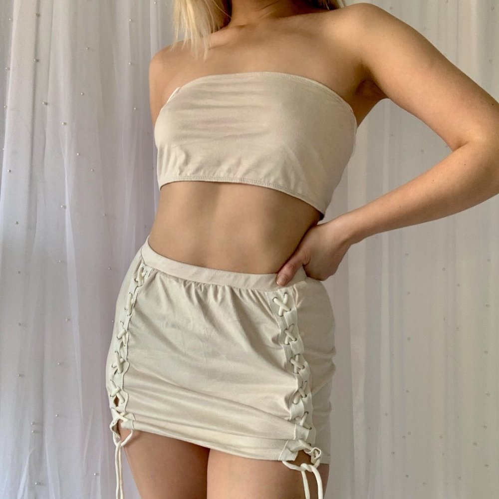 Dolls Kill Two Piece Tube Top & Skirt